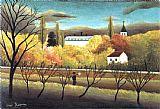 Henri Paintings - The Orchard by Henri Rousseau